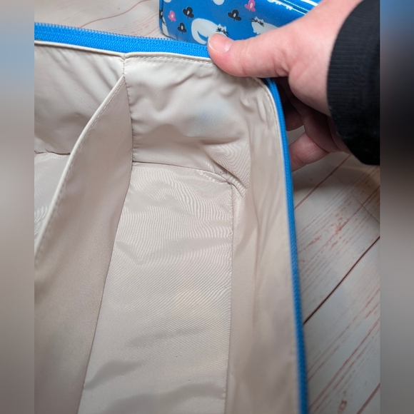 EUC Kate Spade Daycation Blue Cat Posy Large Collin Cosmetic Case - Picture 5 of 12